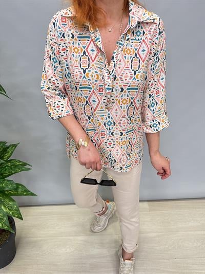 3016 27482 DESENLİ GÖMLEK 