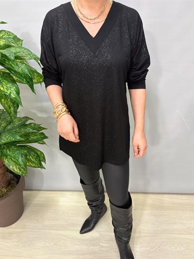 2826 Tasarım Modal Bluz Siyah