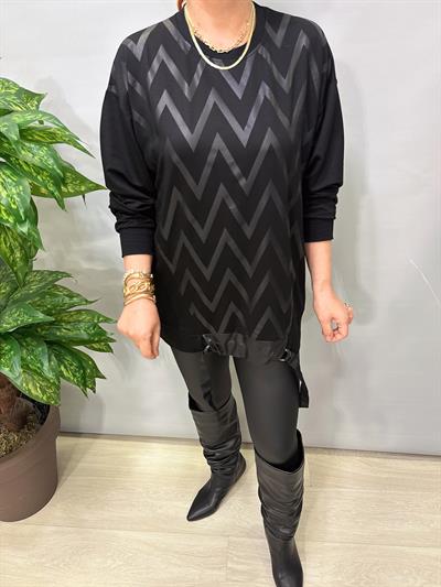 2826 Tasarım Modal Bluz Siyah