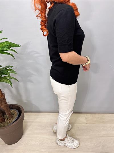 2874 Polo Yaka Triko Bluz Siyah