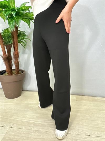 2875 Triko Palazzo Pantolon Siyah