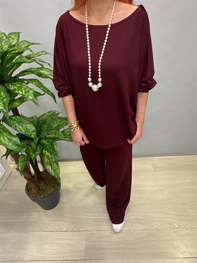 (1 BEDEN KÜÇÜK ALINIZ) 292050 MODAL TAKIM BORDO