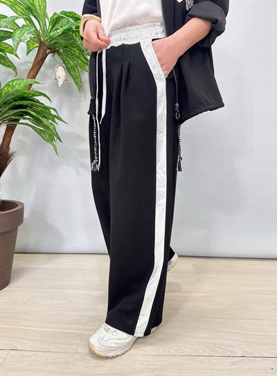 2921 Gümüş Detaylı Premium Takım Siyah 