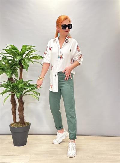 3016 MNT FULL LİKRALI JEAN MİNT YEŞİLİ        