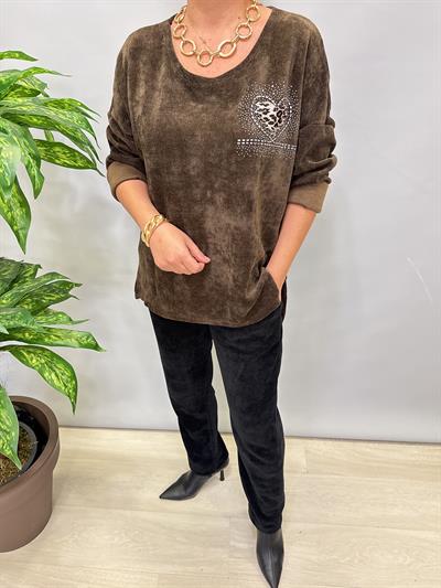 3019 Şönil Kadife Bluz