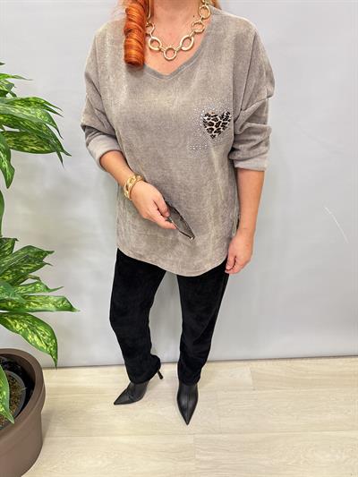 3019 Şönil Kadife Bluz