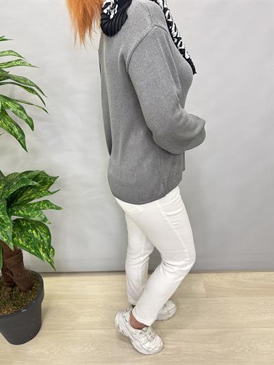 3020 DİLVİN MERSERİZE BLUZ GRİ