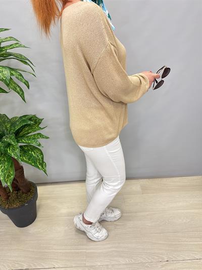 3020 DİLVİN MERSERİZE BLUZ TAŞ / VİZON