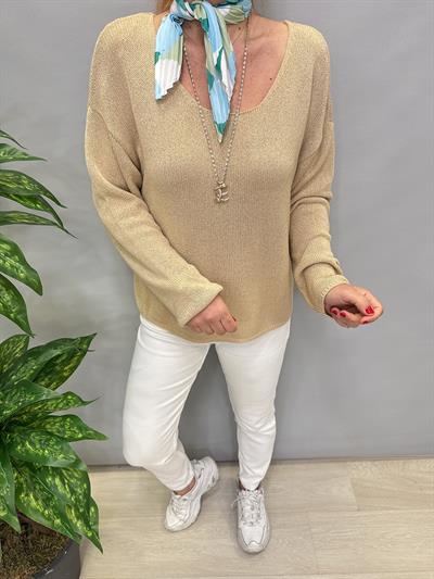 3020 DİLVİN MERSERİZE BLUZ TAŞ / VİZON