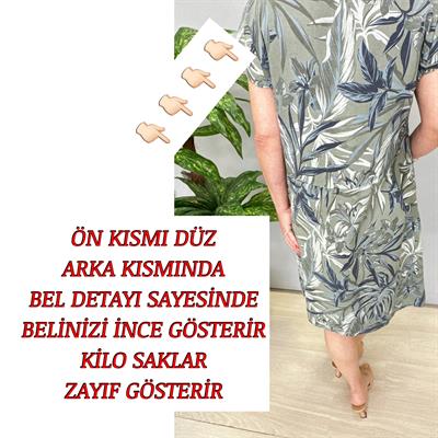 3040 İTALYAN PAMUK KETEN ELBİSE 