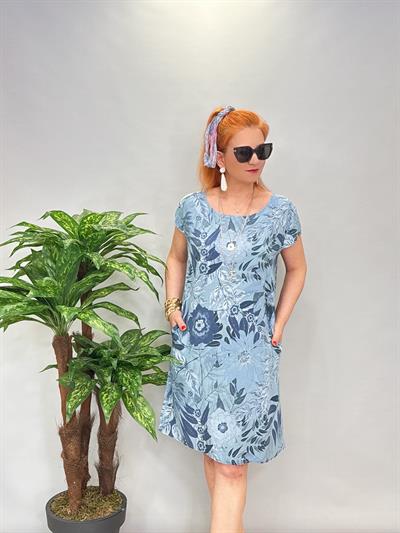 3040 İTALYAN PAMUK KETEN ELBİSE 