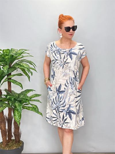 3040 İTALYAN PAMUK KETEN ELBİSE 