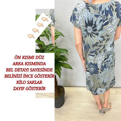 3040 İTALYAN PAMUK KETEN ELBİSE 