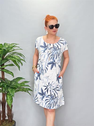 3040 İTALYAN PAMUK KETEN ELBİSE 