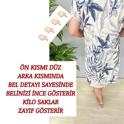 3040 İTALYAN PAMUK KETEN ELBİSE 
