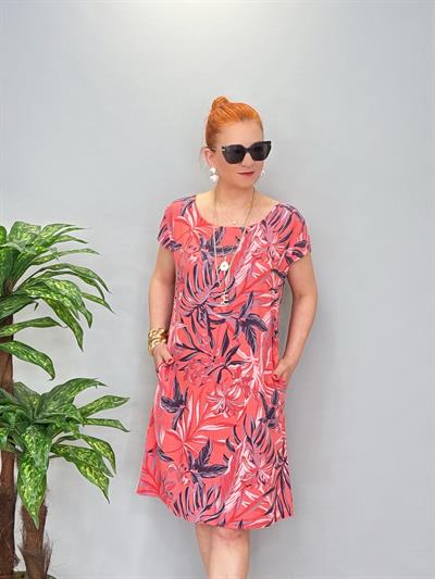 3040 İTALYAN PAMUK KETEN ELBİSE 