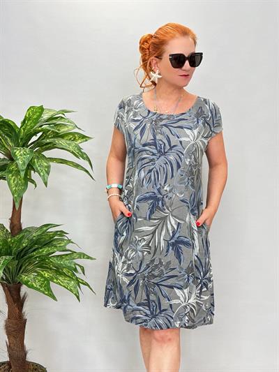 3040 İTALYAN PAMUK KETEN ELBİSE 