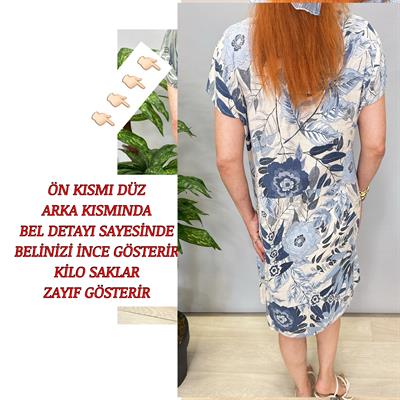 3040 İTALYAN PAMUK KETEN ELBİSE 