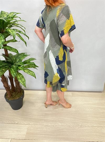 3040 İTALYAN PAMUKLU ELBİSE HAKİ