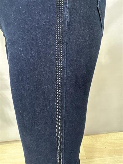 3111 Yanları Taş Detaylı Jean Pantolon Mavi