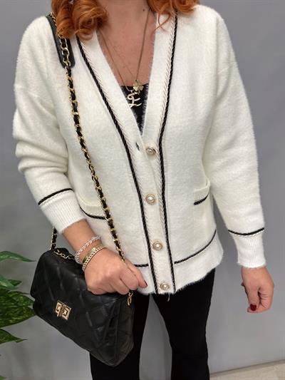 3135 İNCİ DÜĞMELİ HIRKA EKRU