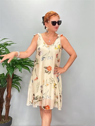 3220 Italyan İpek Elbise Taş