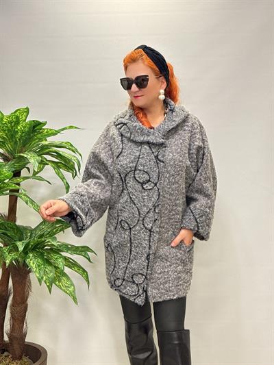 3244 Italyan Buklet Kaban Gri