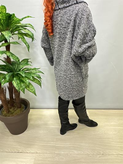 3244 Italyan Buklet Kaban Gri