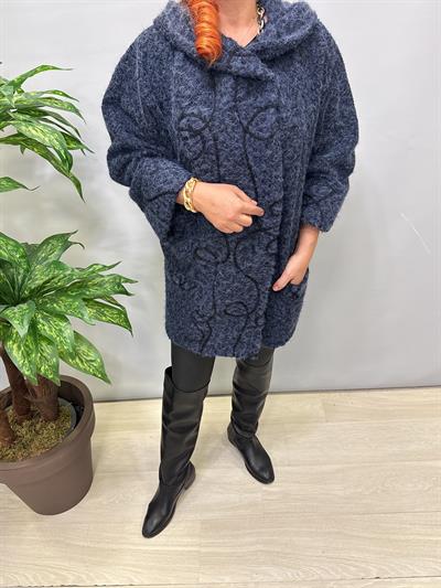 3244 Italyan Buklet Kaban Lacivert