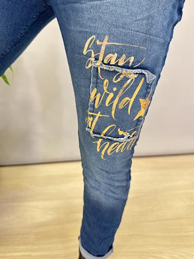 3264  Italyan Pantolon Yıldız Desenli