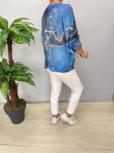 3285 Italyan V Yaka  Merserize Bluz