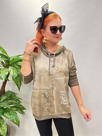 3311 Italyan Sweat Bluz Vizon