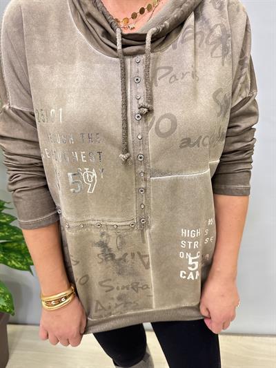 3311 Italyan Sweat Bluz Vizon