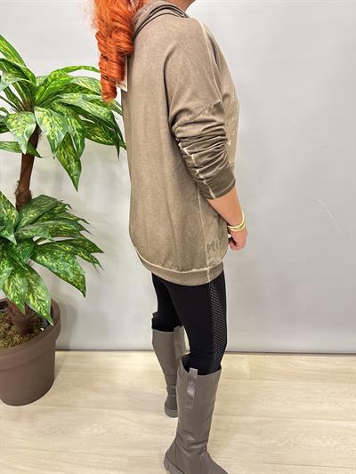 3311 Italyan Sweat Bluz Vizon