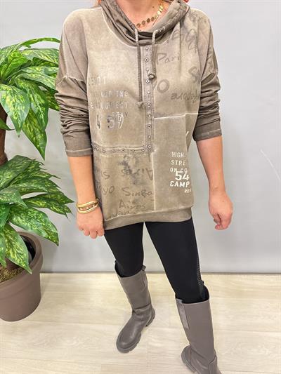 3311 Italyan Sweat Bluz Vizon