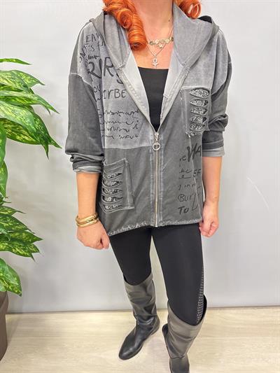 3311 Italyan Sweat Ceket Antrasit