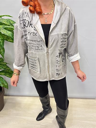 3311 Italyan Sweat Ceket Gri