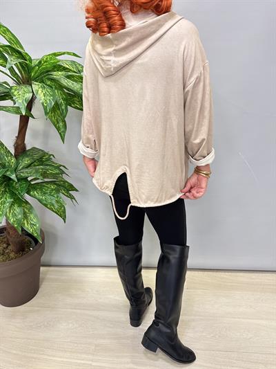 3311 Italyan Sweat Ceket Taş