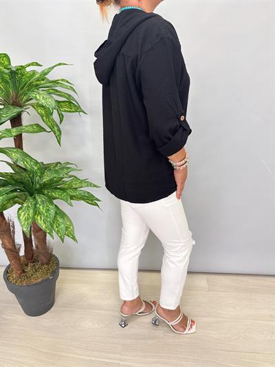 3340 Tok Yapıda Pamuklu Mevsimlik Ceket Siyah