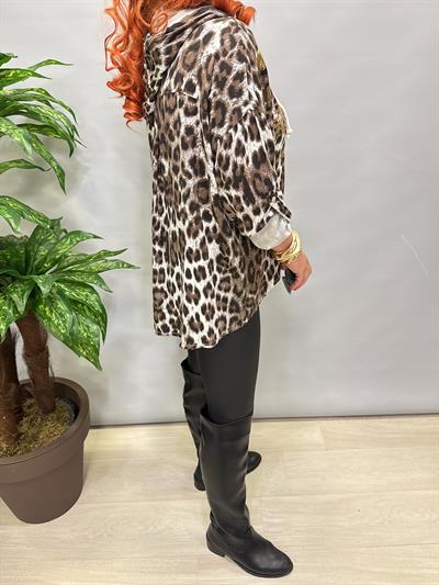 3341 Italyan Kapşonlu Bluz 