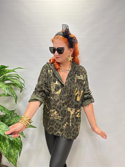 3341 Italyan Kapşonlu Bluz 