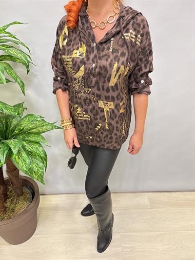 3341 Italyan Kapşonlu Bluz 