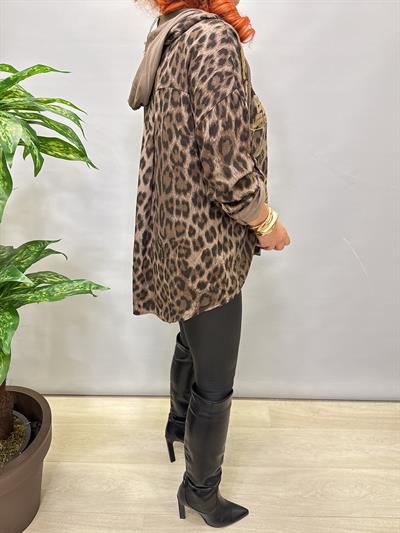 3341 Italyan Kapşonlu Bluz 