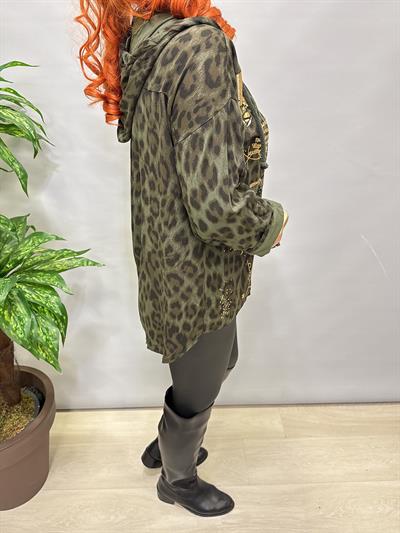 3341 Italyan Kapşonlu Bluz 