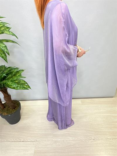 MNS 34034 İTALYAN İPEK TAKIM AÇIK MOR