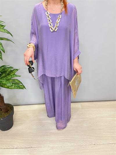 MNS 34034 İTALYAN İPEK TAKIM AÇIK MOR