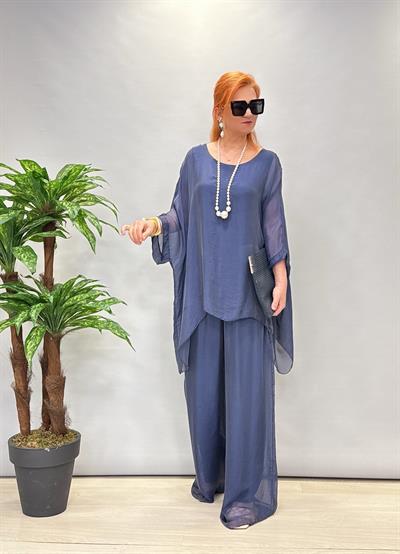 MNS 34034 İTALYAN İPEK TAKIM LACİVERT