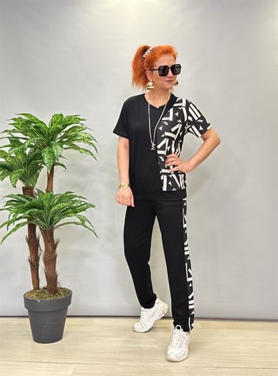 3545 LİKRALI VİSKON PENYE TAKIM SİYAH