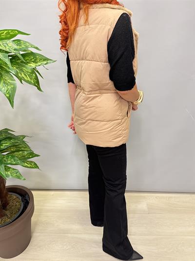 3570 Taş Detay Şişme Yelek Camel