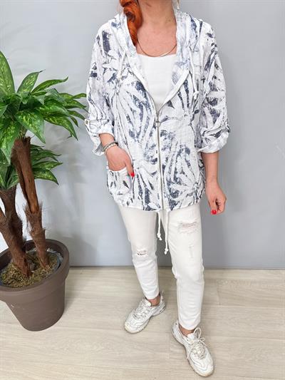 3640 Italyan Pamuklu Ceket Ekru